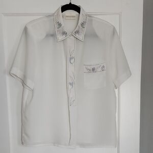 Christine & Jill Embroidered Women's Top Size 12